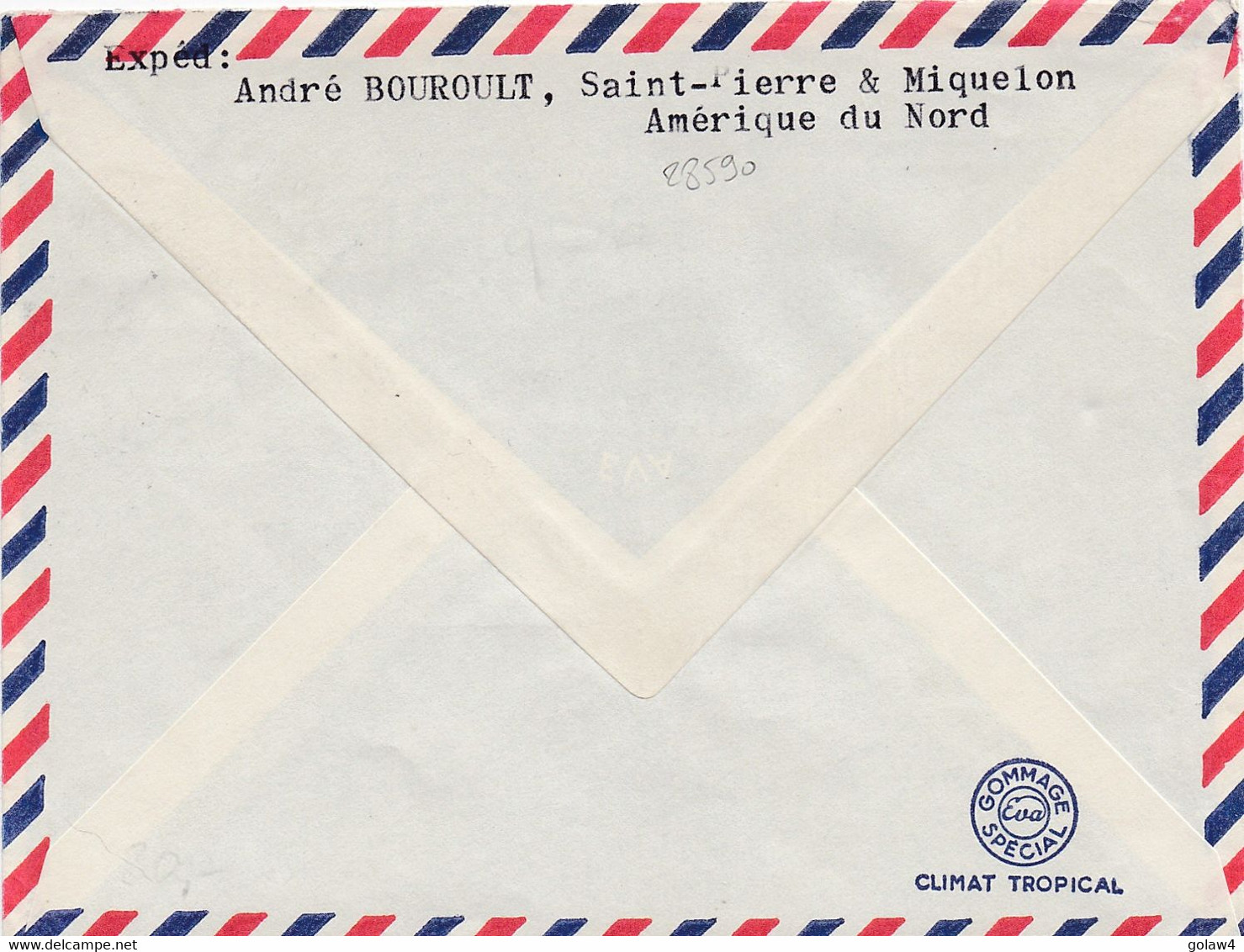 28590# SAINT PIERRE ET MIQUELON N° 371 FLEUR SEUL SUR LETTRE PAR AVION 1963 Pour AVRANCHES MANCHE - Covers & Documents