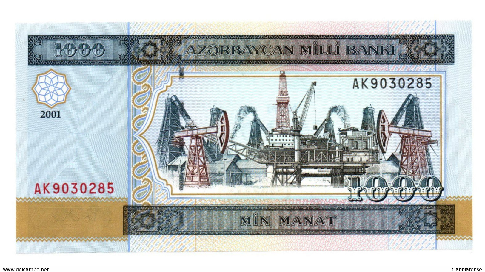 Azerbaigian - 1.000 Manat 2001    +++++ - Azerbaïjan