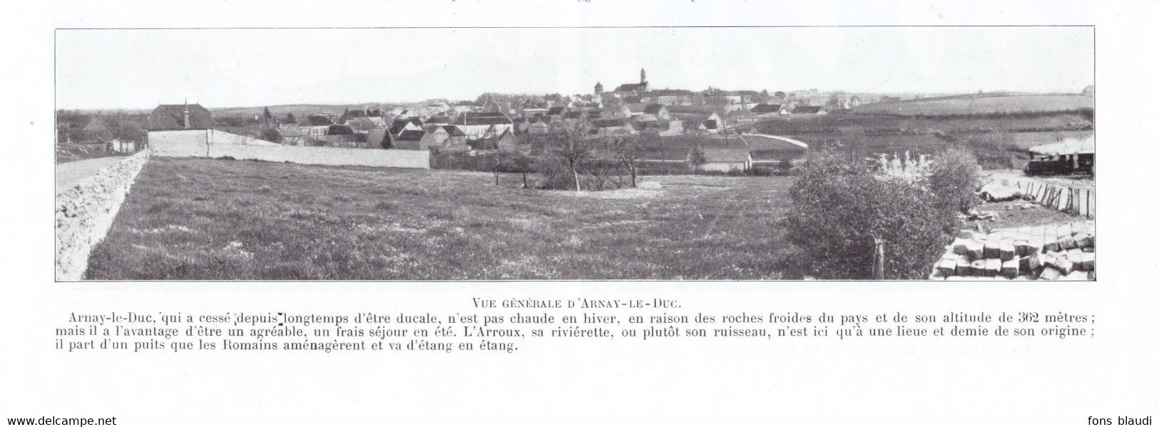 1909 - Iconographie - Arnay-le-Duc (Côte-d'Or) - Vue Générale - PREVOIR FRAIS DE PORT - Non Classés