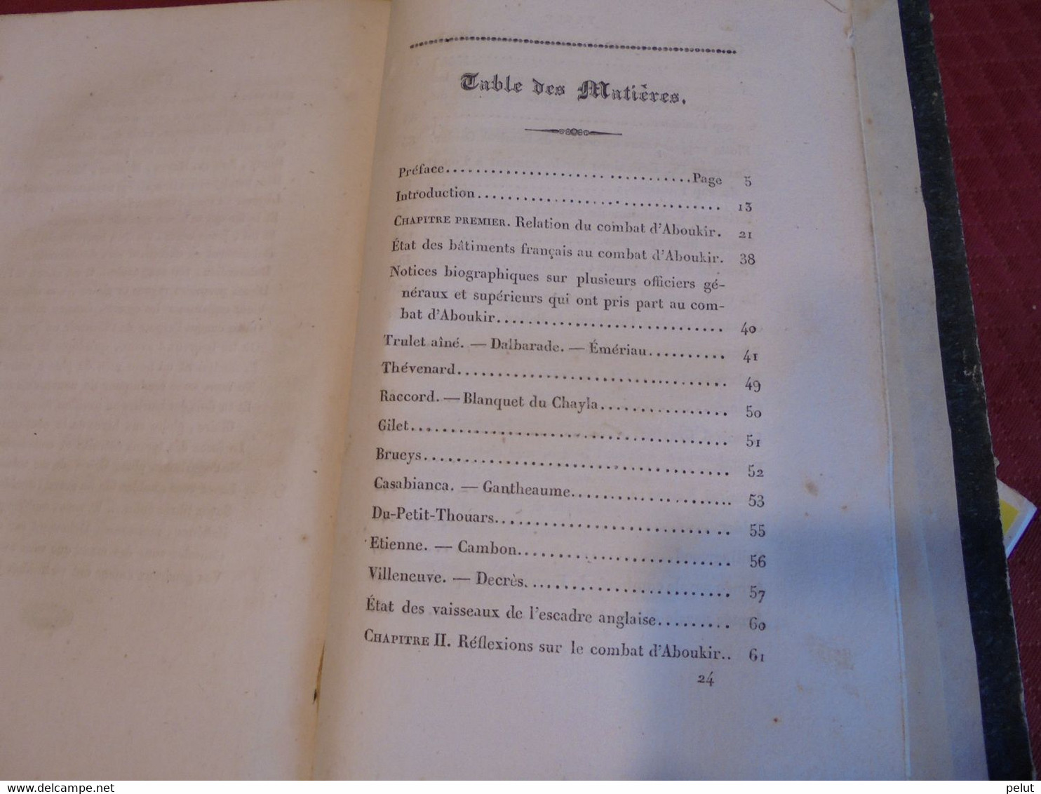 EO 1829 Histoire des combats d'Aboukir Trafalgar Lissa, du cap Finistère, et de plusieurs autres batailles navales