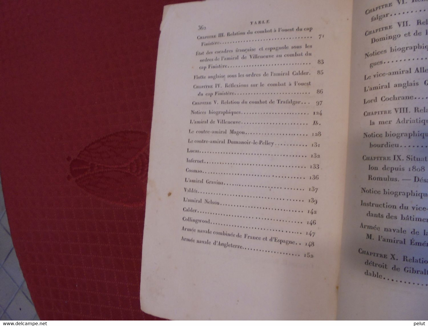 EO 1829 Histoire des combats d'Aboukir Trafalgar Lissa, du cap Finistère, et de plusieurs autres batailles navales