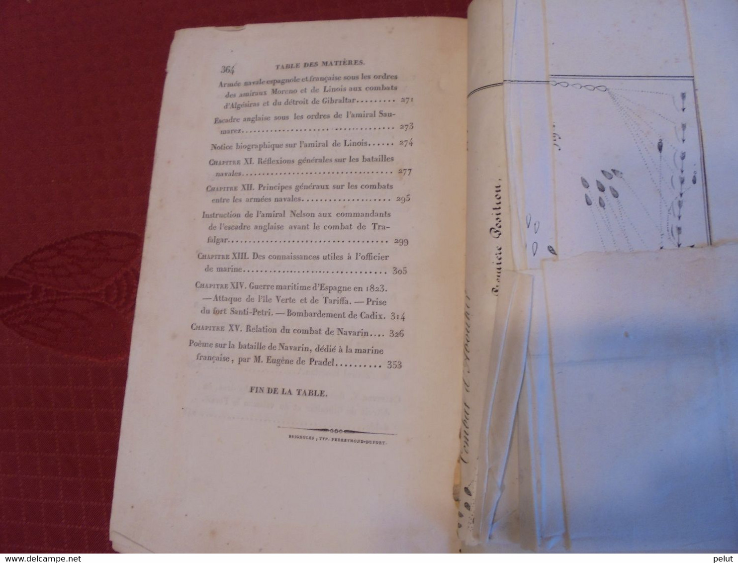 EO 1829 Histoire des combats d'Aboukir Trafalgar Lissa, du cap Finistère, et de plusieurs autres batailles navales