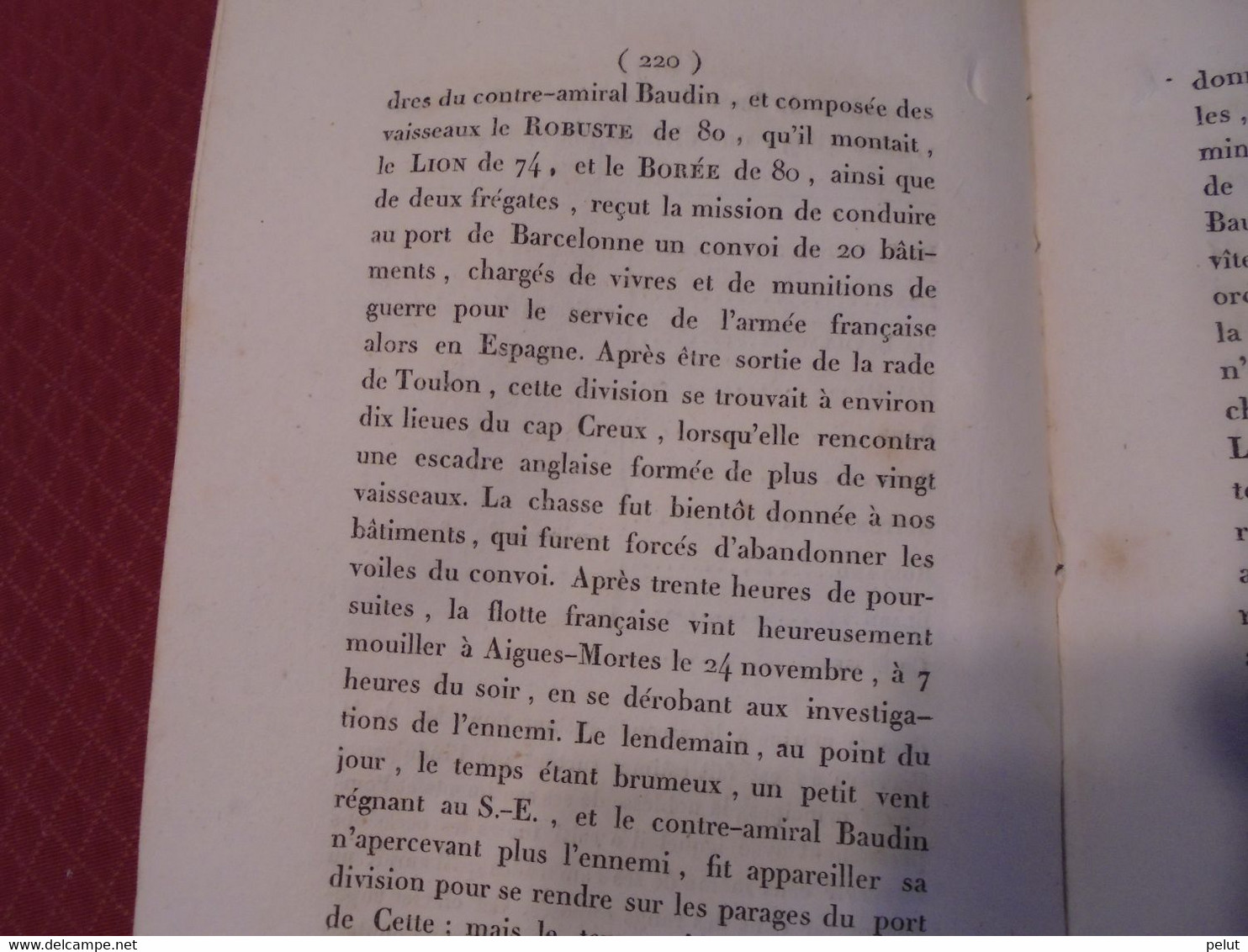 EO 1829 Histoire des combats d'Aboukir Trafalgar Lissa, du cap Finistère, et de plusieurs autres batailles navales