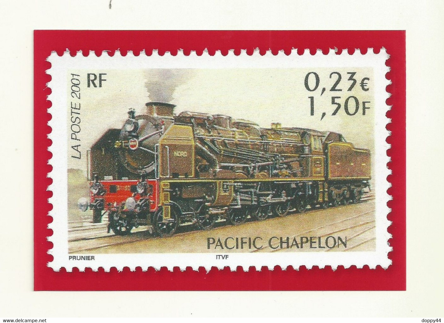 PAP CARTE POSTALE LA POSTE LOCOMOTIVE PACIFIC CHAPELON NEUVE. - Pseudo-entiers Officiels