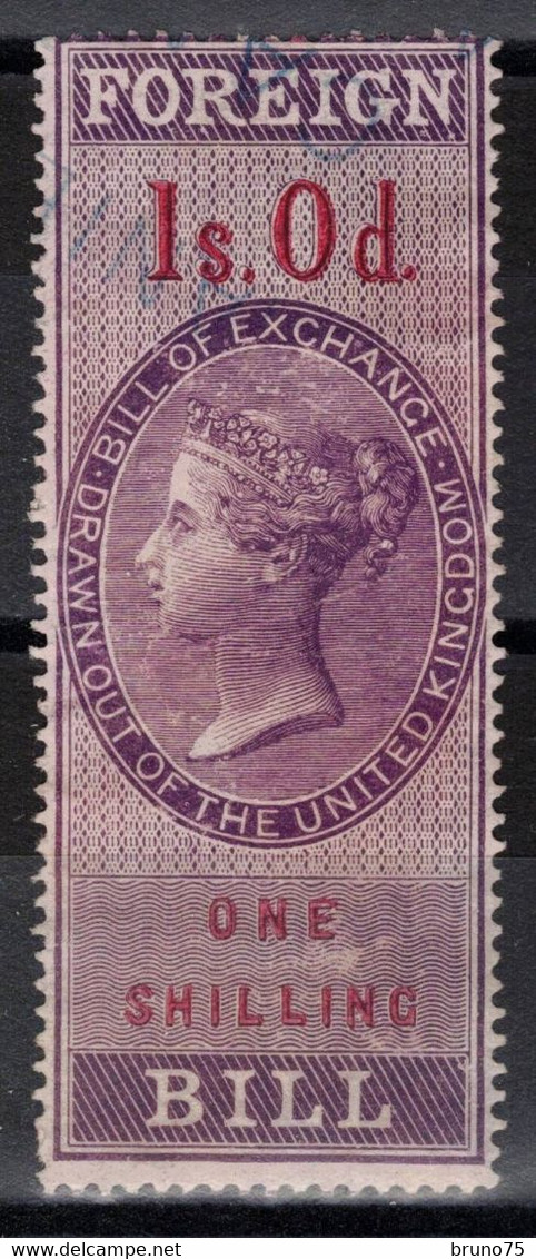 Grande-Bretagne - Fiscal - Victoria - Foreign Bill - One Shilling - Revenue Stamps