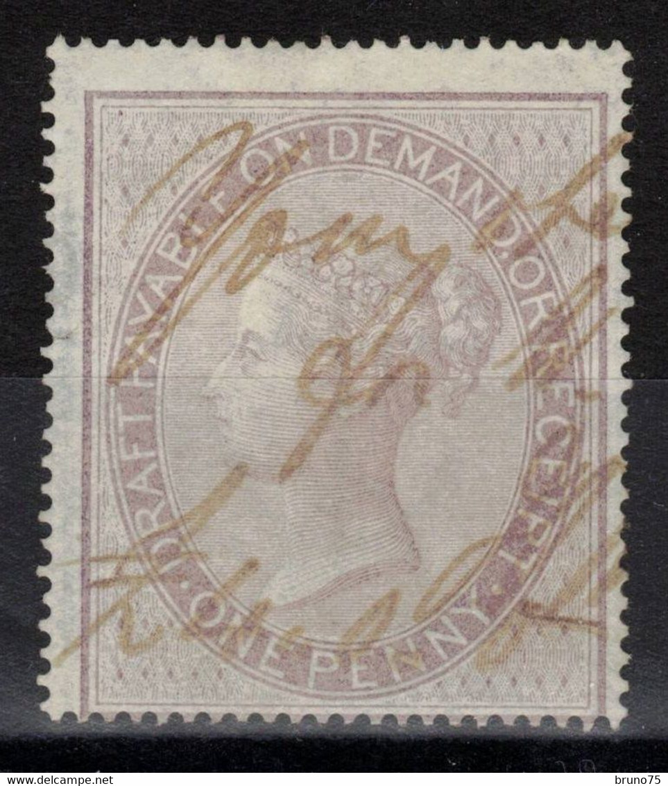 Grande-Bretagne - Fiscal - Victoria - Draft Payable On Demand Or Receipt - One Penny - Revenue Stamps