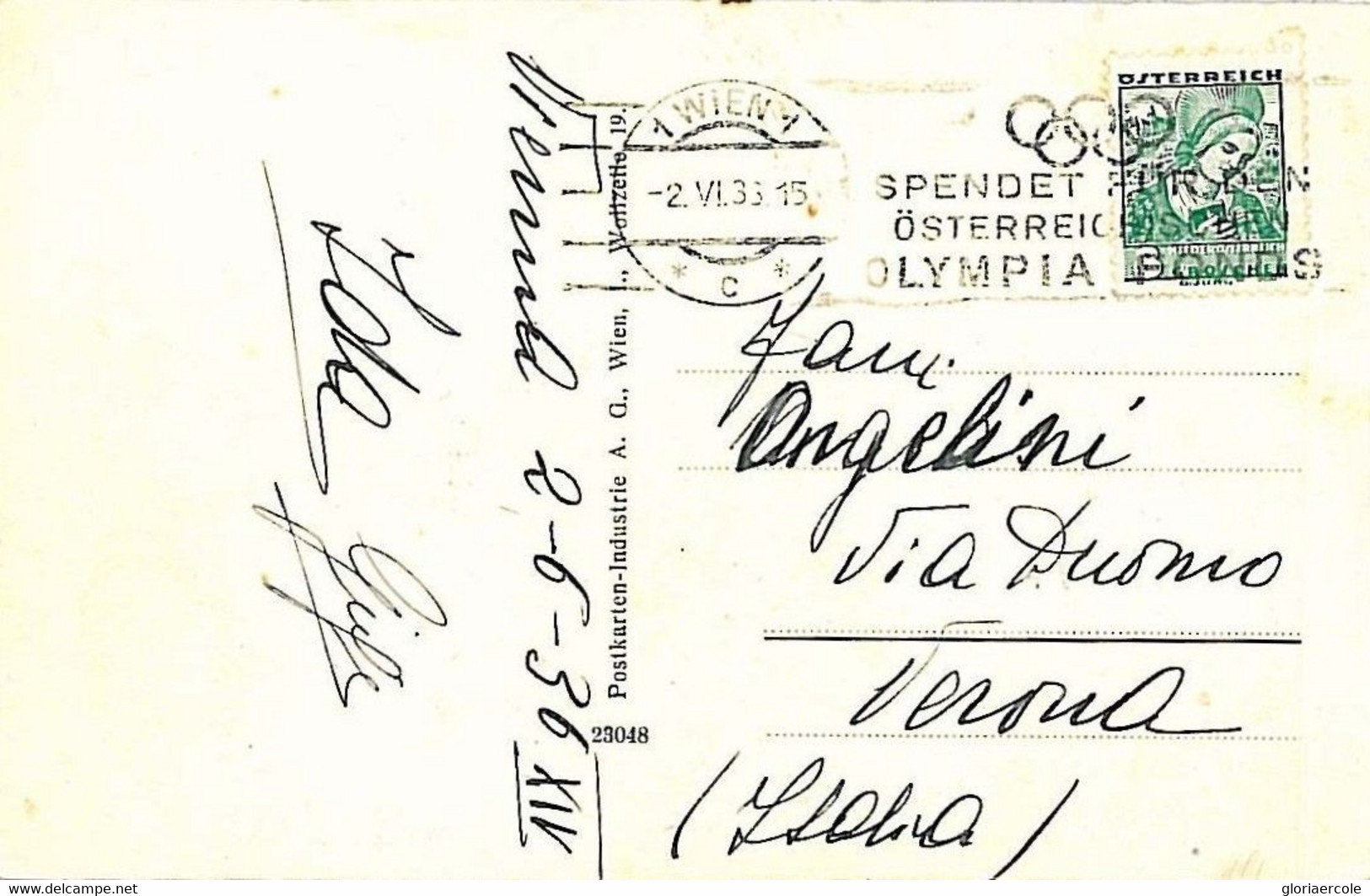 13202 - AUSTRIA  - POSTAL HISTORY -  POSTMARK On Postcard - 1933 OLYMPIC GAMES - Winter 1936: Garmisch-Partenkirchen