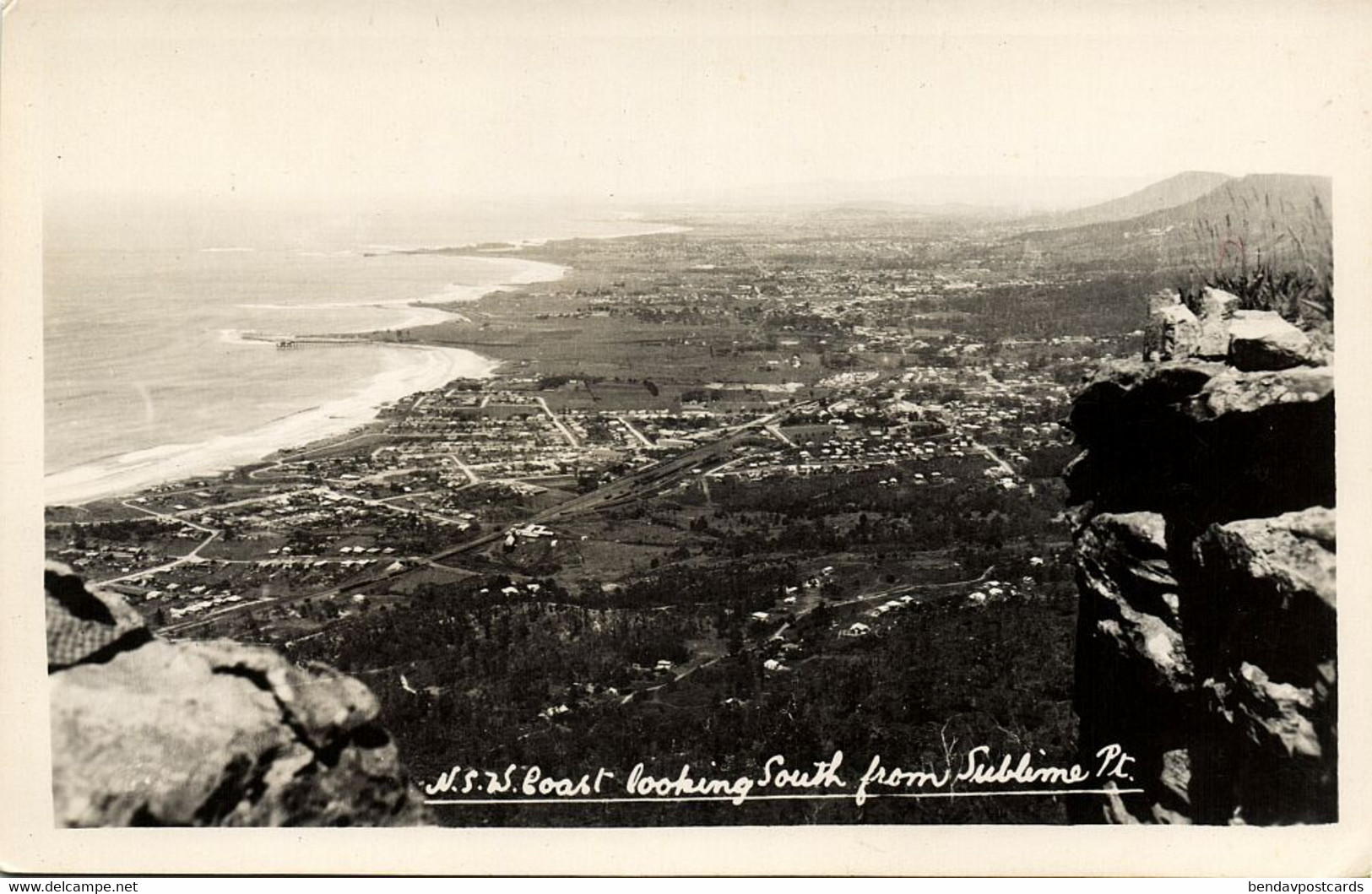 Australia, NSW, Coast South From Sublime Point (1950s) Mowbray RPPC Postcard - Wollongong