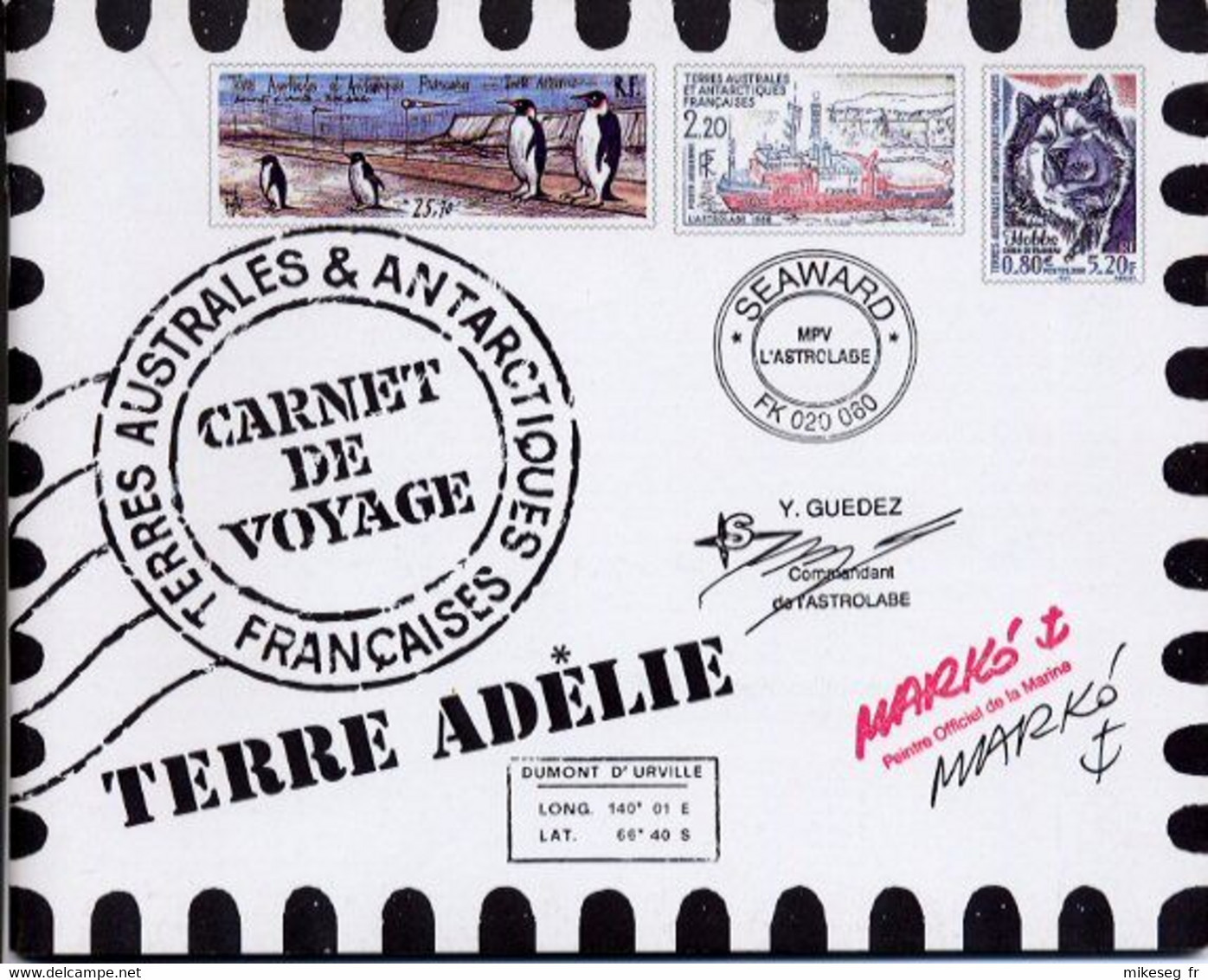 TAAF 2001 - Carnet De Voyage C308 ** - Markenheftchen