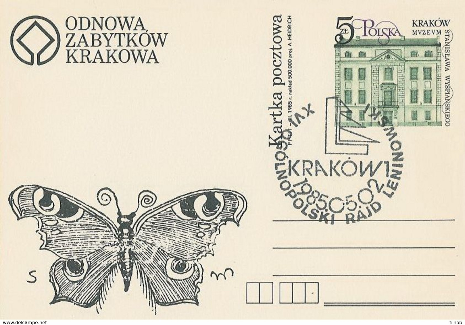 Poland Postmark D85.05.02 KRAKOW: Tourism Rally Lenin - Stamped Stationery