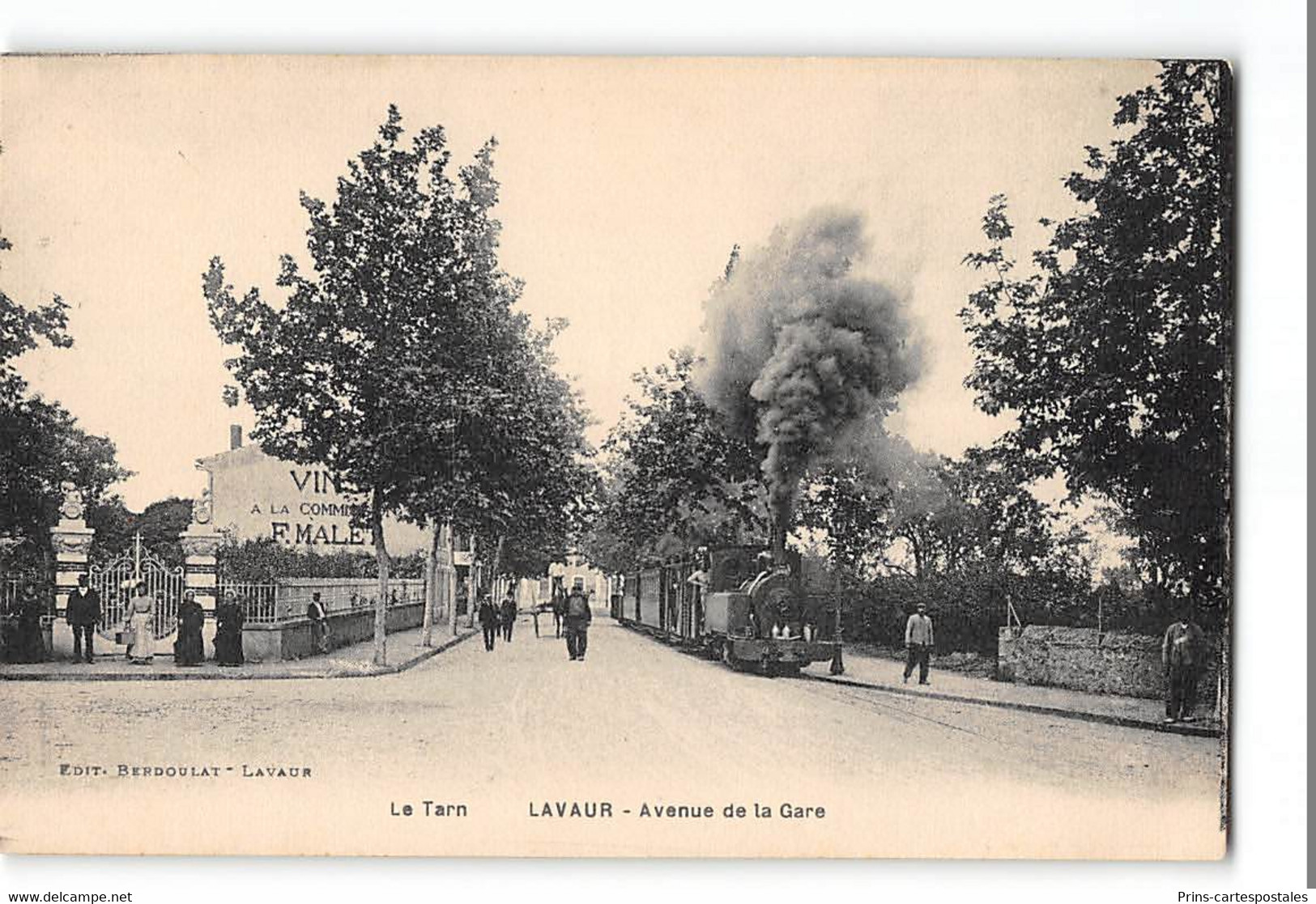 CPA 81 Le Tarn Lavaur Avenue De La Gare Tramway Train - Lavaur