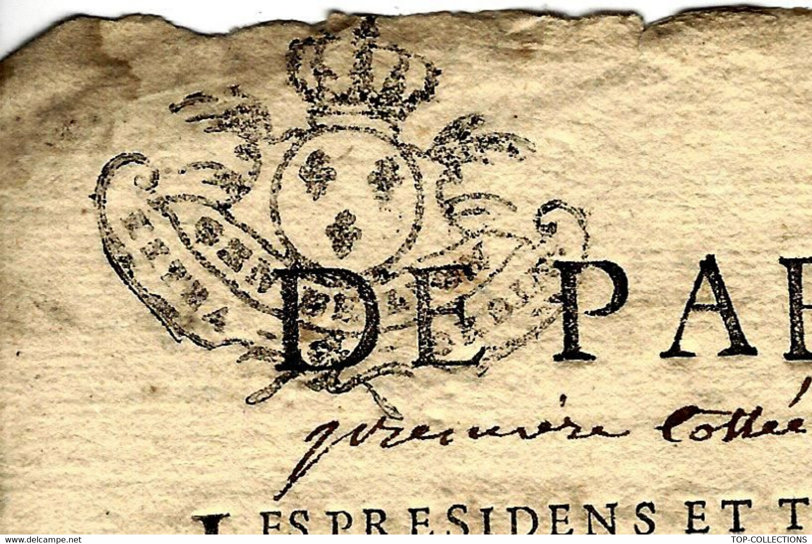 1728 DE PAR LE ROY GENERALITE DE LYON  PROCES VERBAL DE SAISIE AVEC SIGNATURE VOIR SCANS - Algemene Zegels