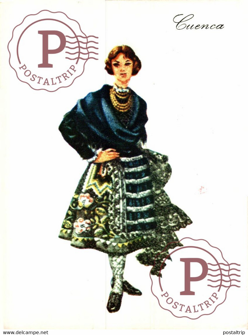 CUENCA, TRAJE TÍPICO ILUSTRACIÓN. REVERSO PUBLICIDAD PRONITOL LABORATOROS INOFARMA CASTILLA LA MANCHA ESPAÑA ESPAGNE - Cuenca