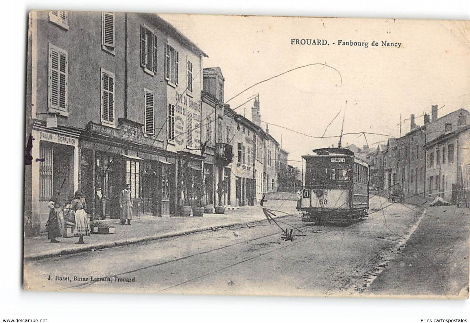 CPA 54 Frouard Faubourg De Nancy Tramway - Frouard