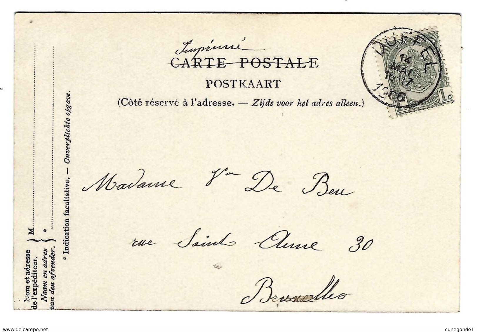 CPA DUFFEL : Château De Moriau De Meulenacker - Circulée En 1906 - Uitg. A. Melens, Drukker - 2 Scans - Duffel