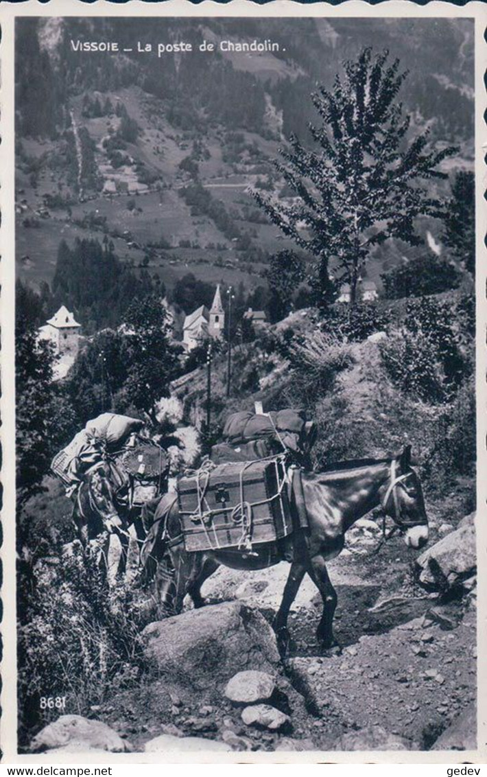 Val D'Anniviers Vissoie VS, La Poste De Chandolin, A Dos De Mulet (8681) - Chandolin