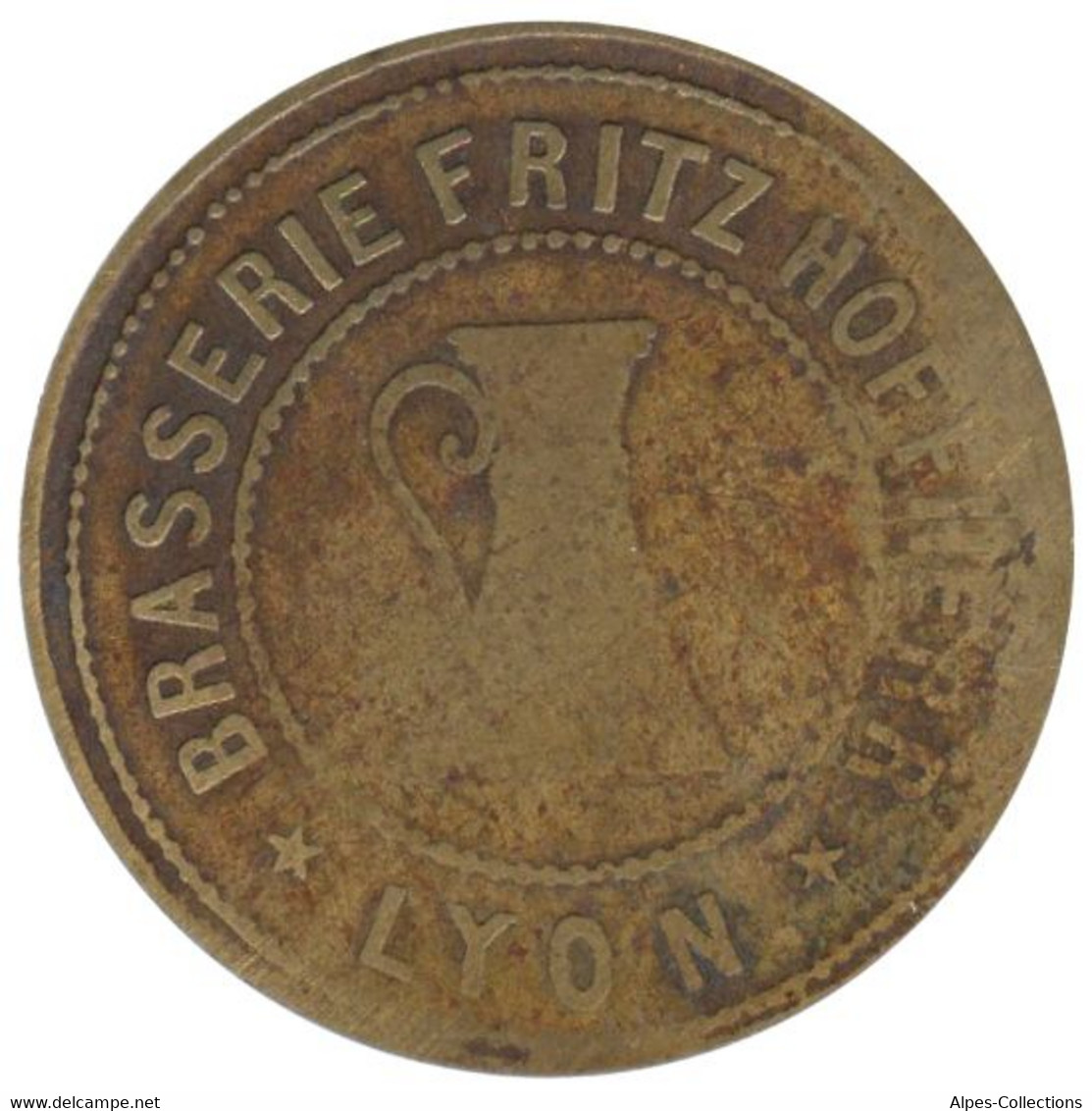 LYON - B35.01 - Monnaie De Nécessité - 5 Centimes - Brasserie Fritz Hoffher - Monetari / Di Necessità