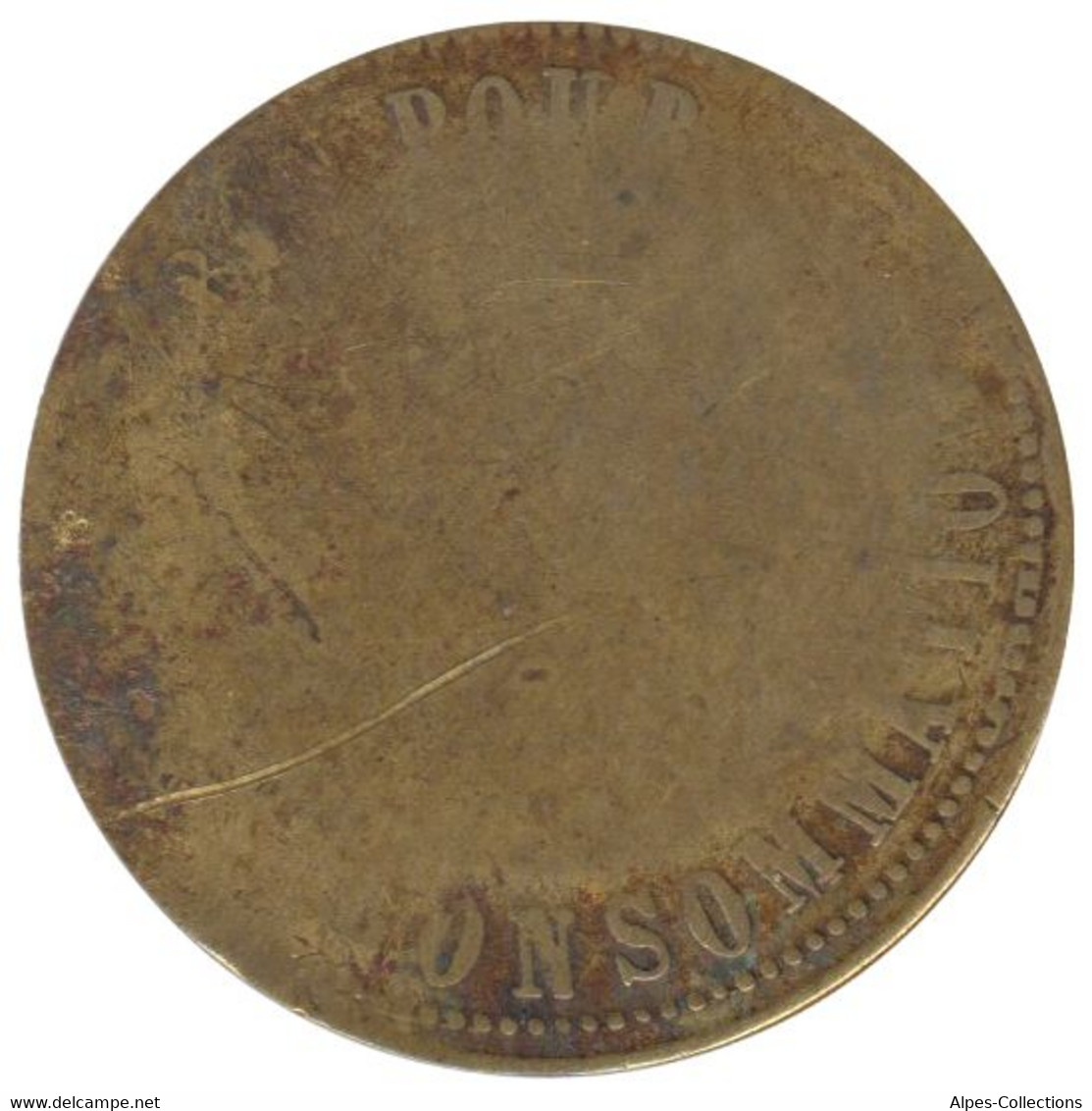 LYON - B35.01 - Monnaie De Nécessité - 5 Centimes - Brasserie Fritz Hoffher - Monetari / Di Necessità