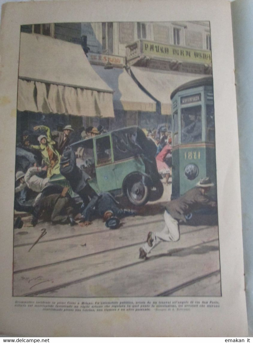 # DOMENICA DEL CORRIERE N 28 / 1930 MANIFESTAZIONI MAGONZA / INCIDENTE TAXI MILANO / SAN GIULIANO DEL SANNIO - Prime Edizioni