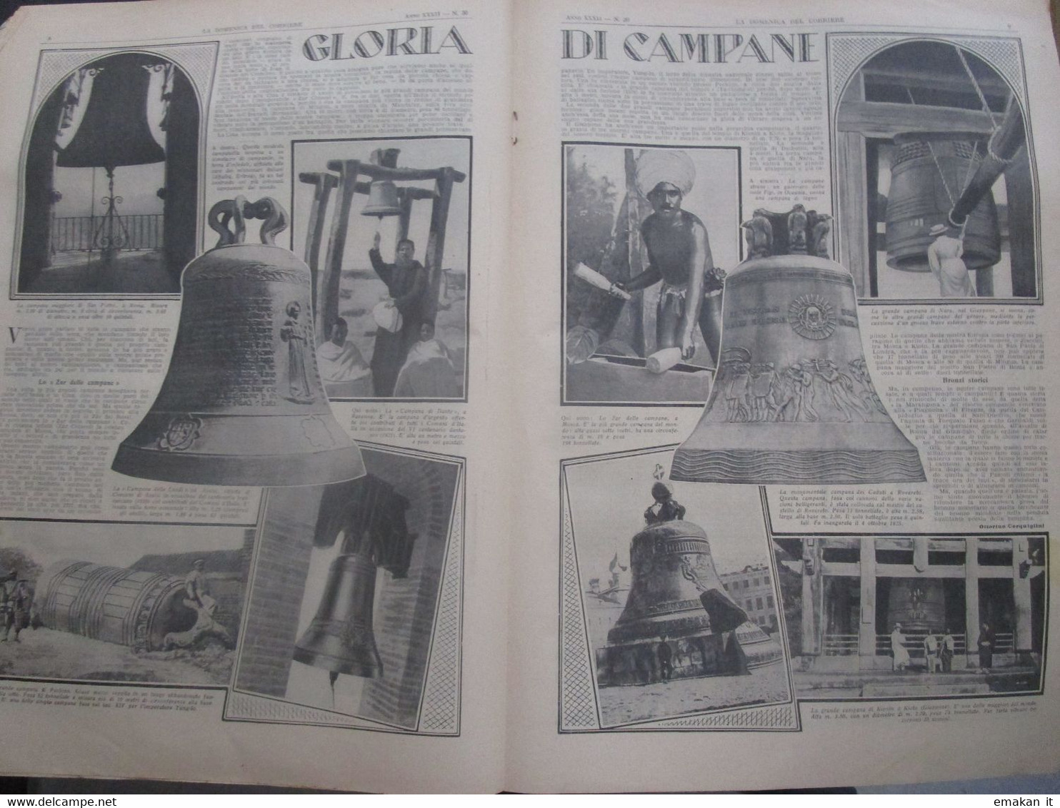 # DOMENICA DEL CORRIERE N 30 / 1930 MONTALTO DI CASTO / POMPIERI VIENNA / GIRO DI FRANCIA - First Editions