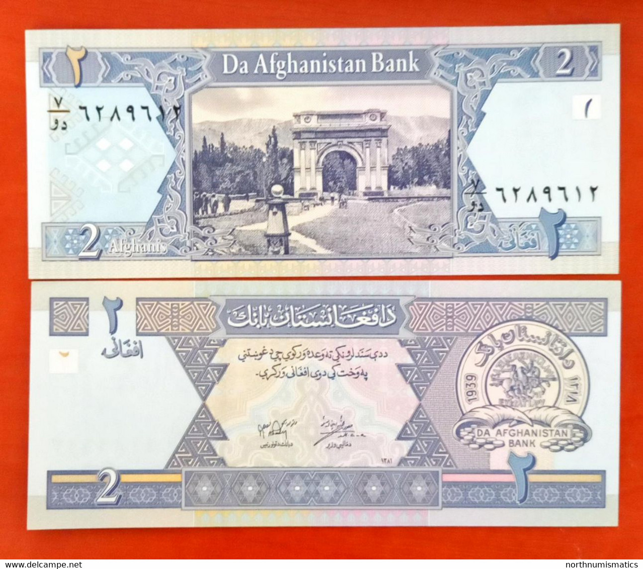 Afghanistan  2 Afgani Unc 2 Pcs Consecutive - Afghanistan