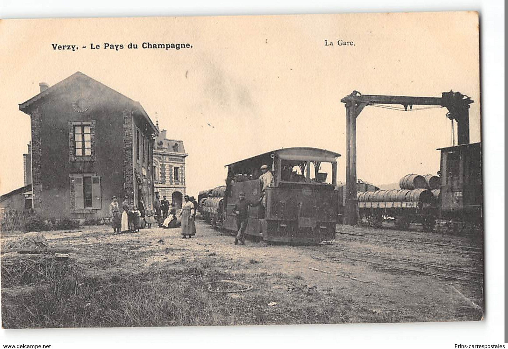 CPA 51 Verzy Le Pays Du Champagne La Gare C B R Train Tramway - Verzy