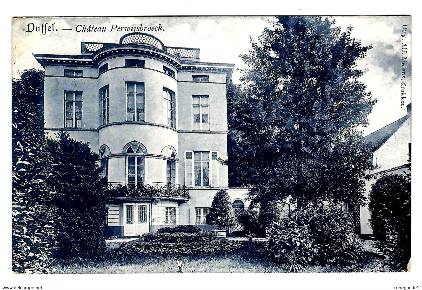 CPA DUFFEL : Château Perwijsbroeck - Circulée En 1907 (?) - Uitg. Alf. Melens, Drukker - 2 Scans - Duffel