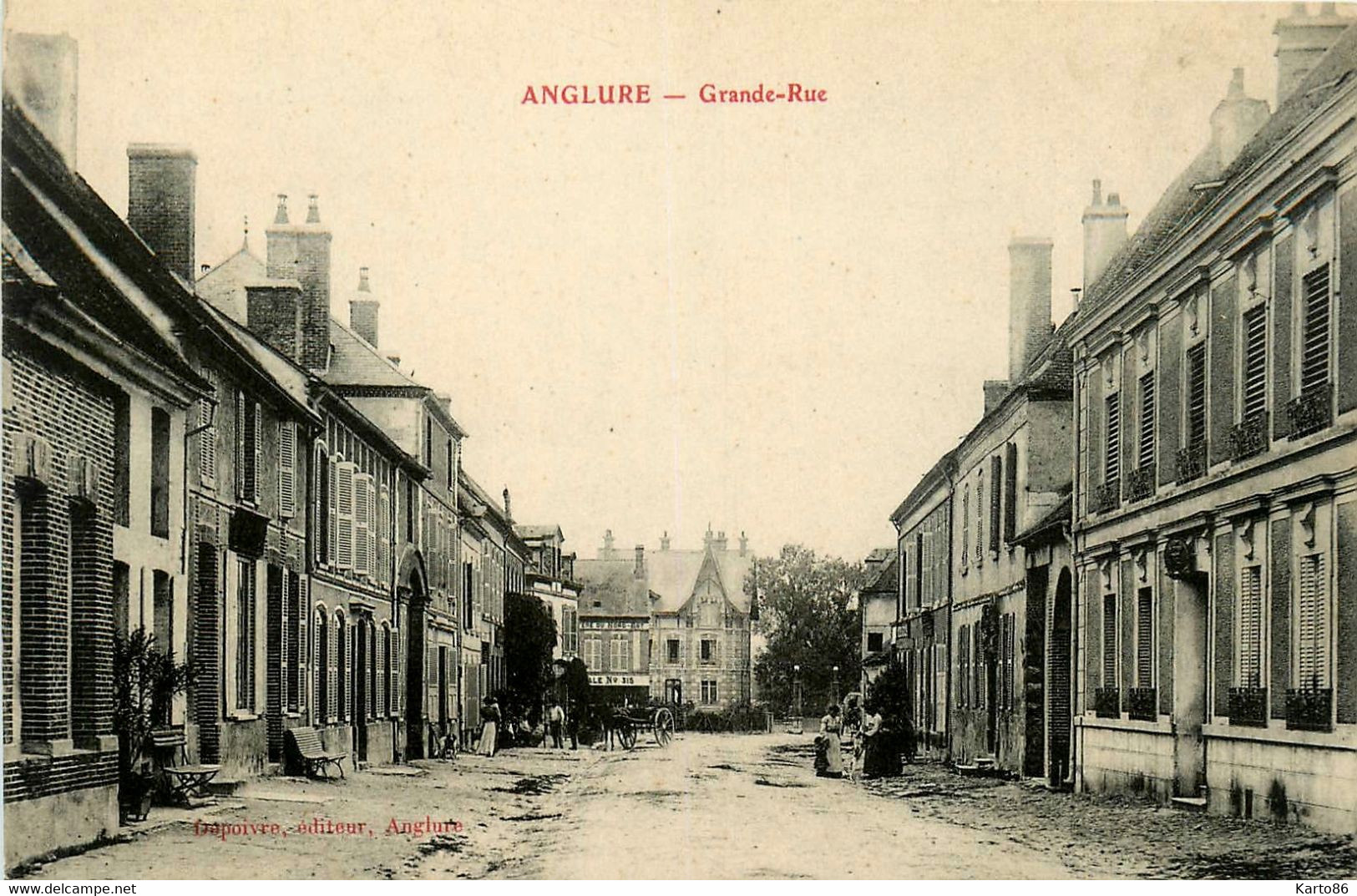 Anglure * La Grande Rue Du Village - Anglure