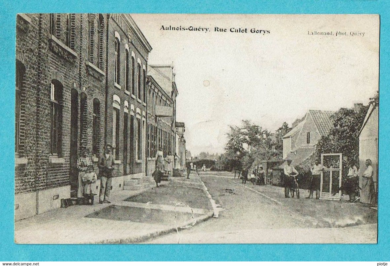 * Aulnois Quévy (Hainaut - La Wallonie) * (Lallemand, Phot Quévy) Rue Culot Gorys, Animée, Straatzicht, TOP, Rare - Quévy