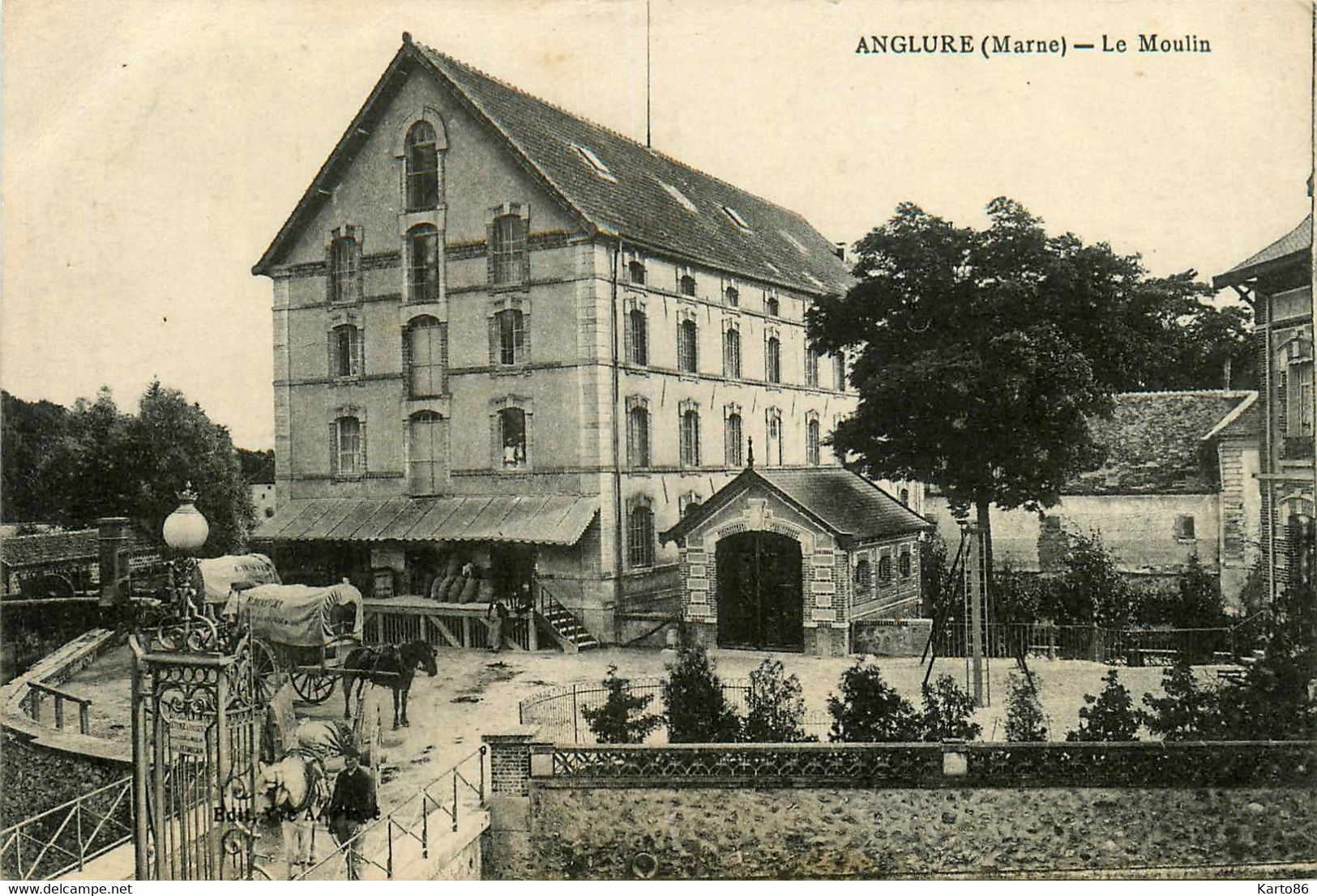 Anglure * Vue Sur Le Moulin * Minoterie * Attelage - Anglure