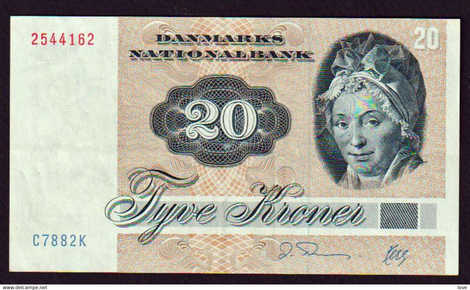 DANEMARK: 20 Kroner, N° 49. Date:1972 (1er Tirage) - Danemark