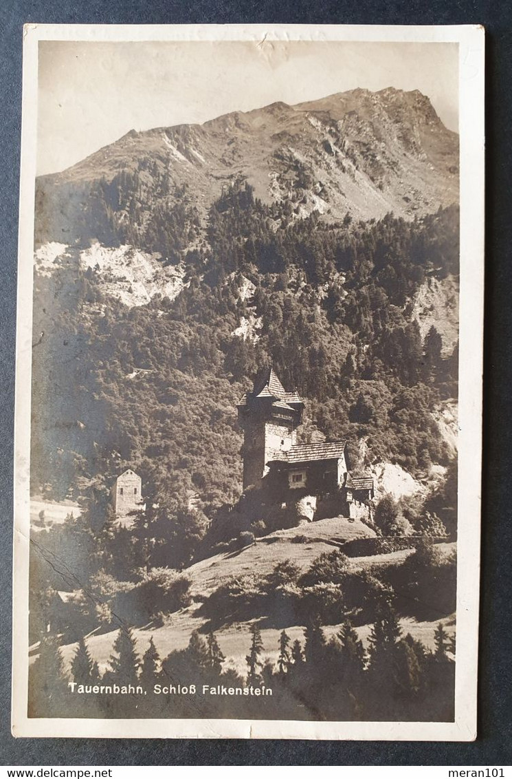 Österreich 1930, Postkarte OBERVELLACH "Tauernbahn, Schloss Falkenstein" - Obervellach