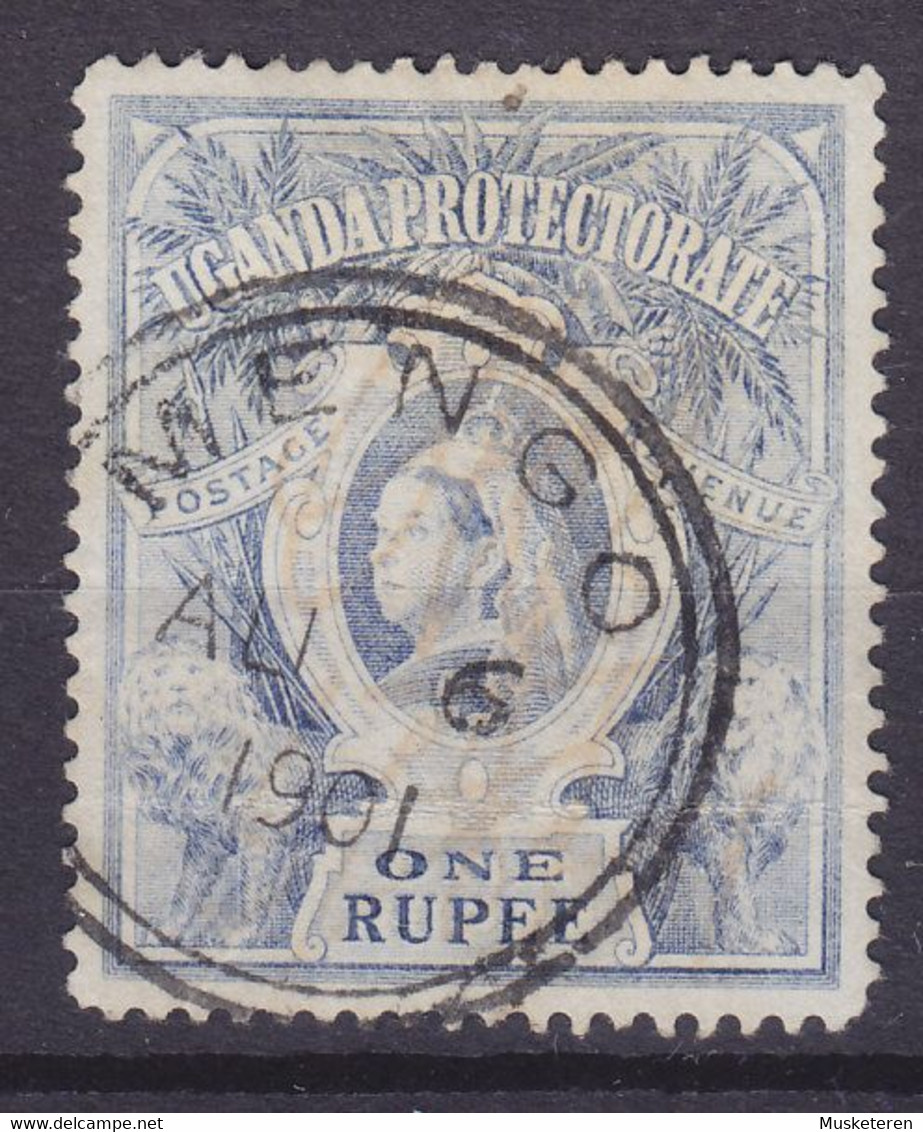 Uganda Protectorate 1901 Mi. 65 B (SG 90a) 1 Rupee Victoria Deluxe MENGO 1901 Cds. !! (2 Scans) - Protectorats D'Afrique Orientale Et D'Ouganda