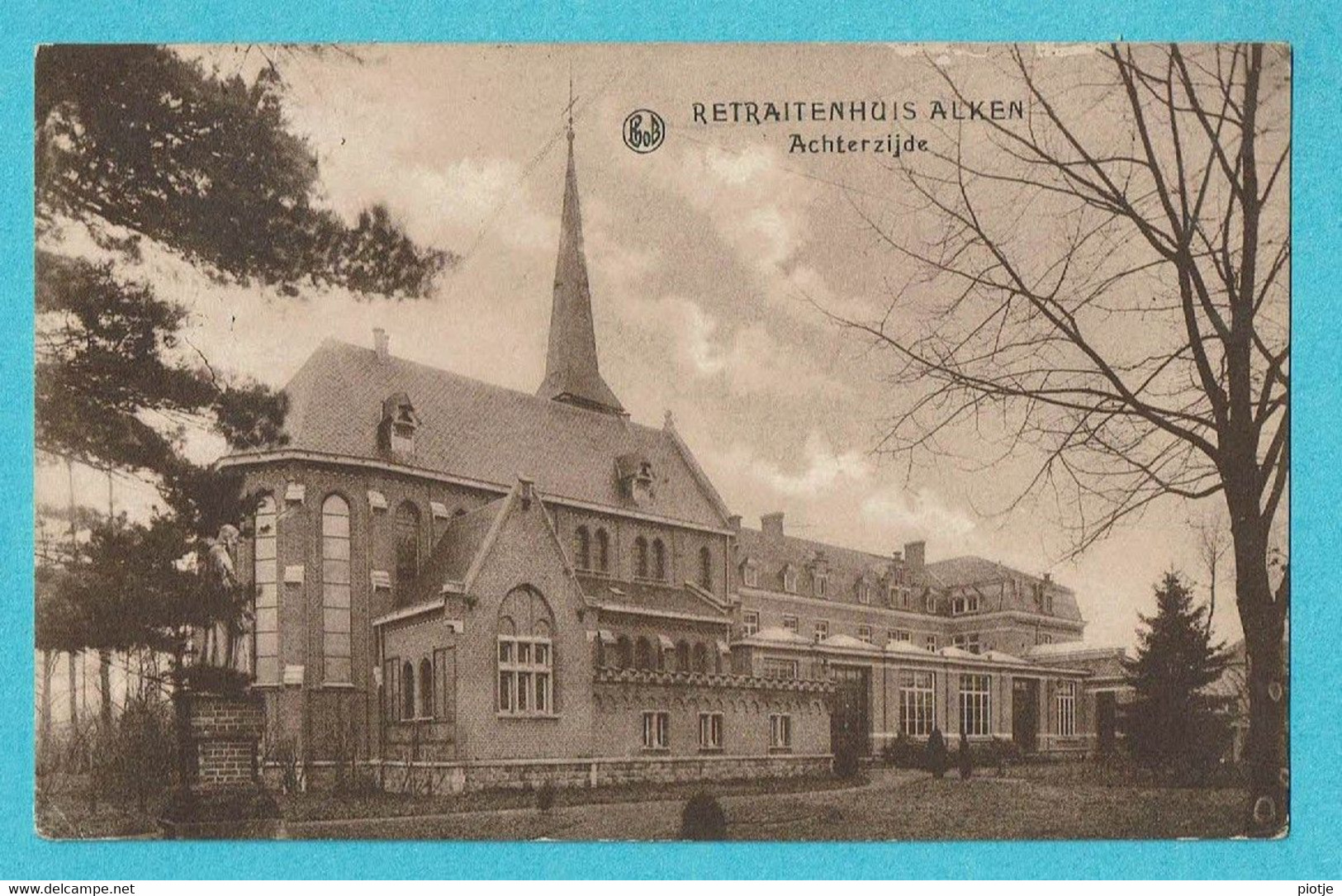 * Alken (Limburg) * (PhoB) Retraitenhuis Alken, Achterzijde, Chapelle, Kapel, Old, Rare, Unique - Alken