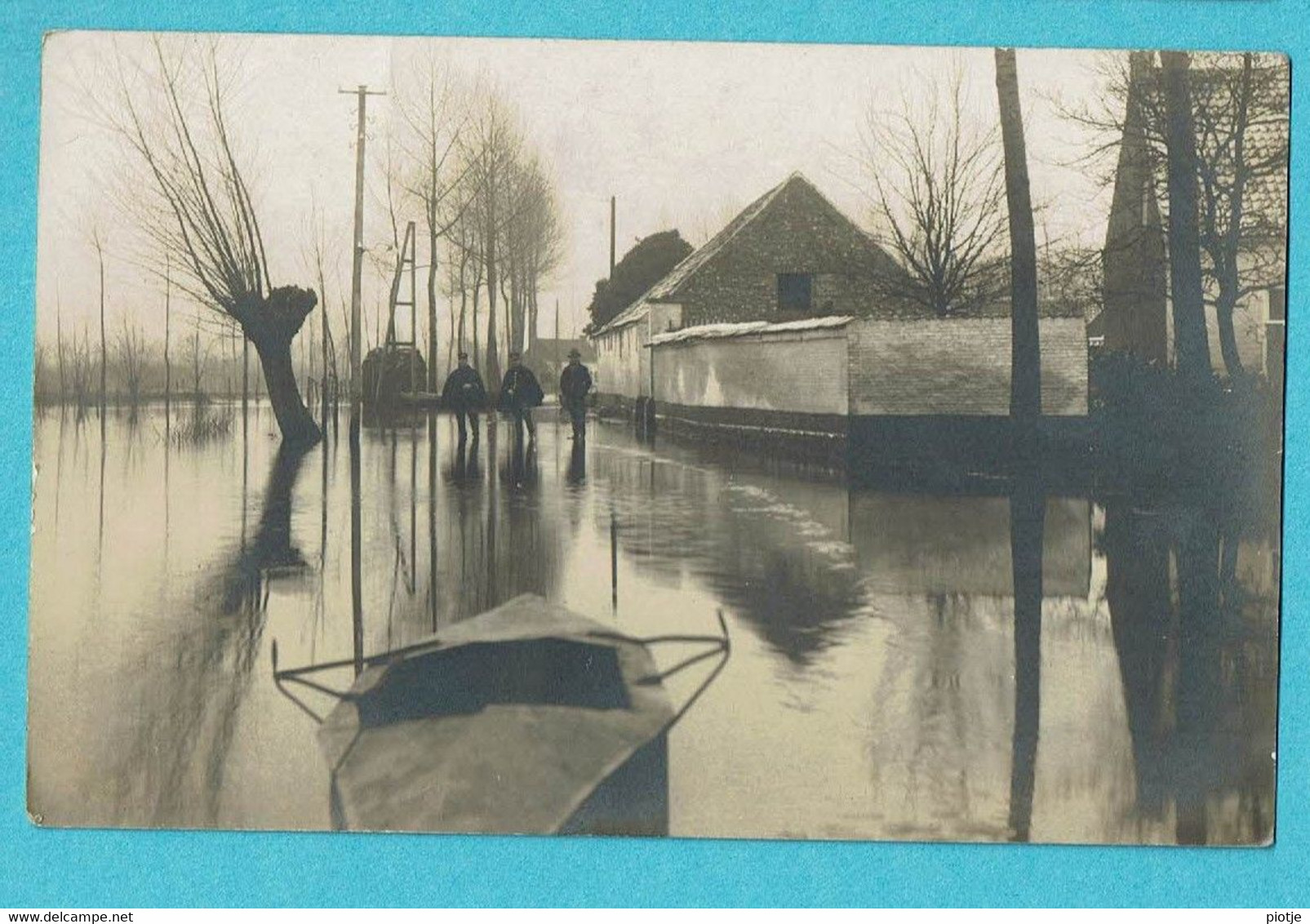 * Hamme (Oost Vlaanderen) * (Carte Photo - Fotokaart) Overstroming, Inondation, Flood, Pompiers, Old, Rare - Hamme