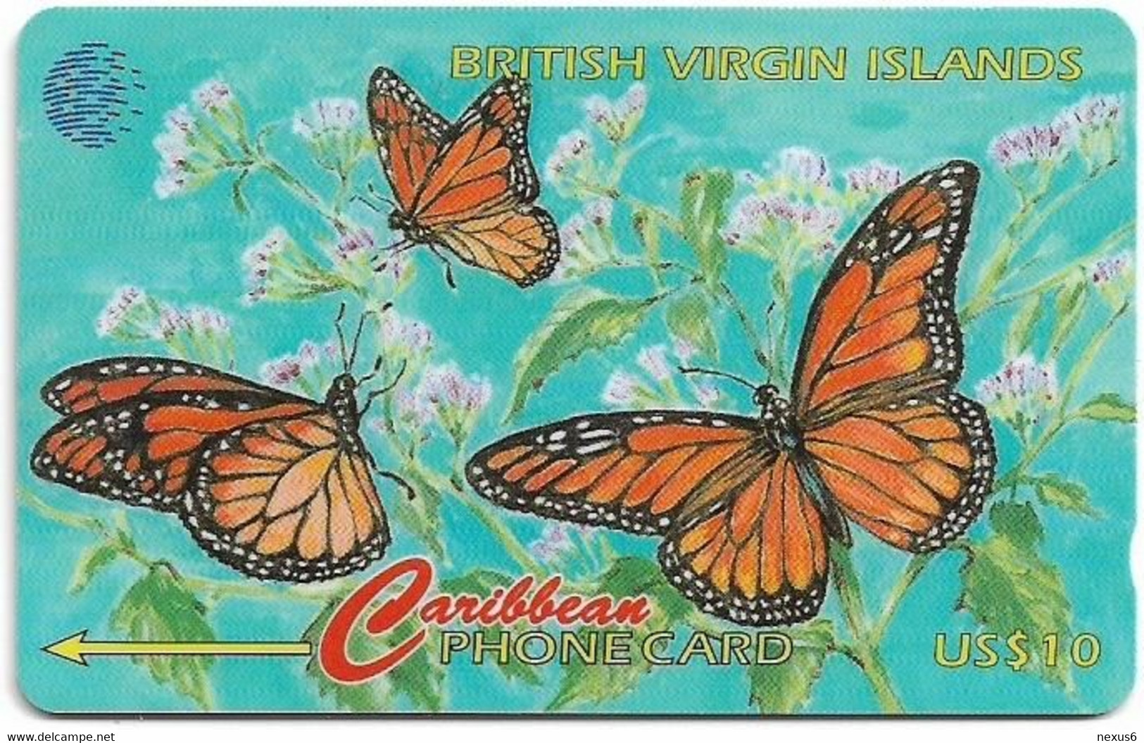 British Virgin Islands - C&W (GPT) - Butterflies, 91CBVB, 1996, 25.000ex, Used - Maagdeneilanden