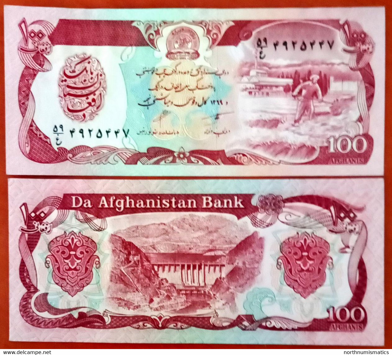 Afghanistan  100 Afganis 1369 Unc - Afghanistan