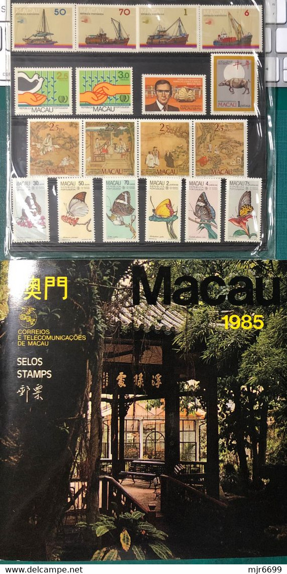 MACAU - 1985 YEAR BOOK WITH ALL STAMPS ONLY CAT$90 EUROS +++ - Full Years