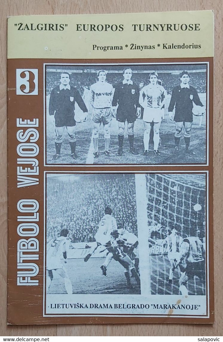 Zalgiris Vilnius - Crvena Zvezda Belgrade 1989-90 Programme FOOTBALL MATCH PROGRAM - Bücher