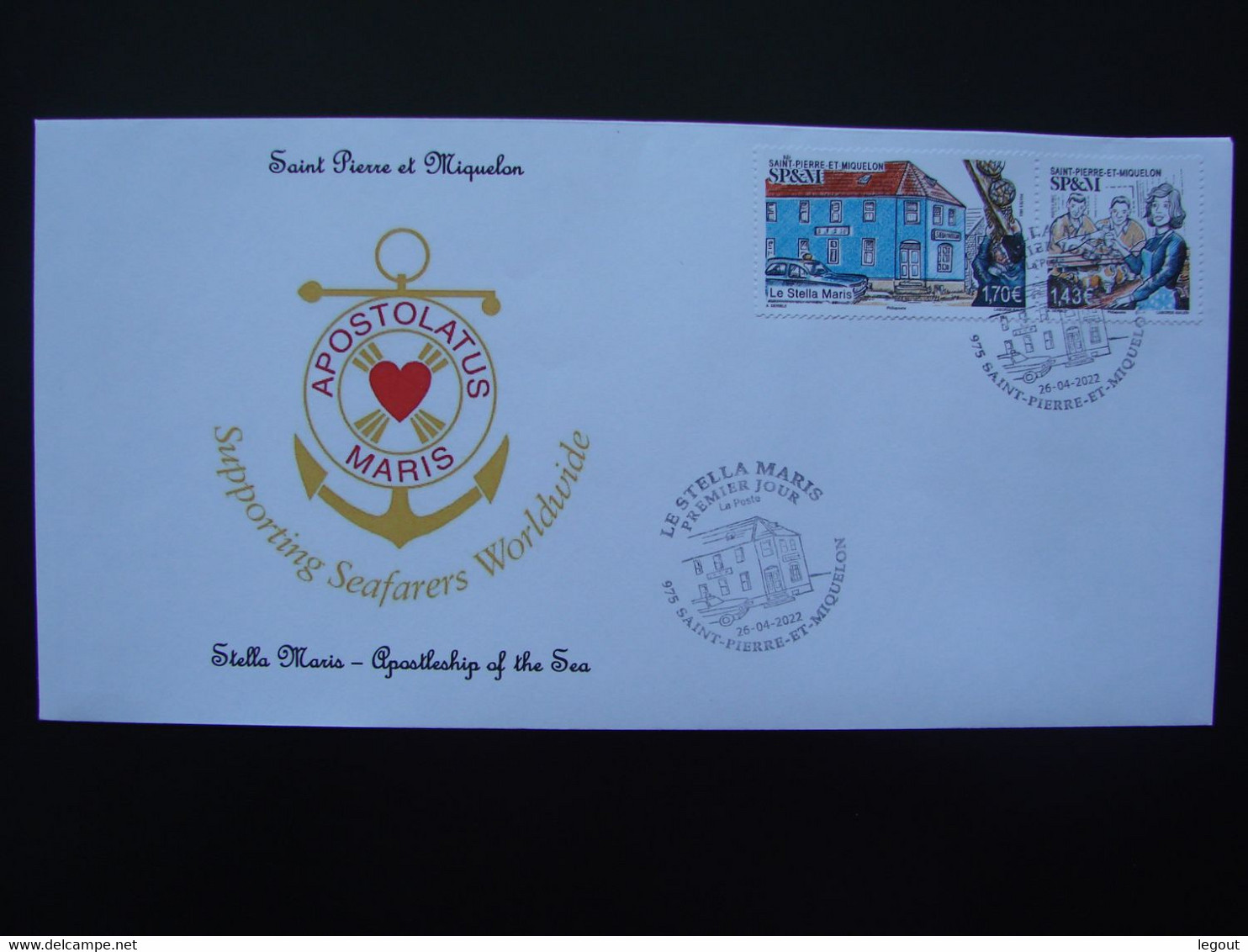 SPM/SAINT PIERRE ET MIQUELON FDC 2022 STELLA MARIS APOSTLESHIP OF THE SEA - FDC