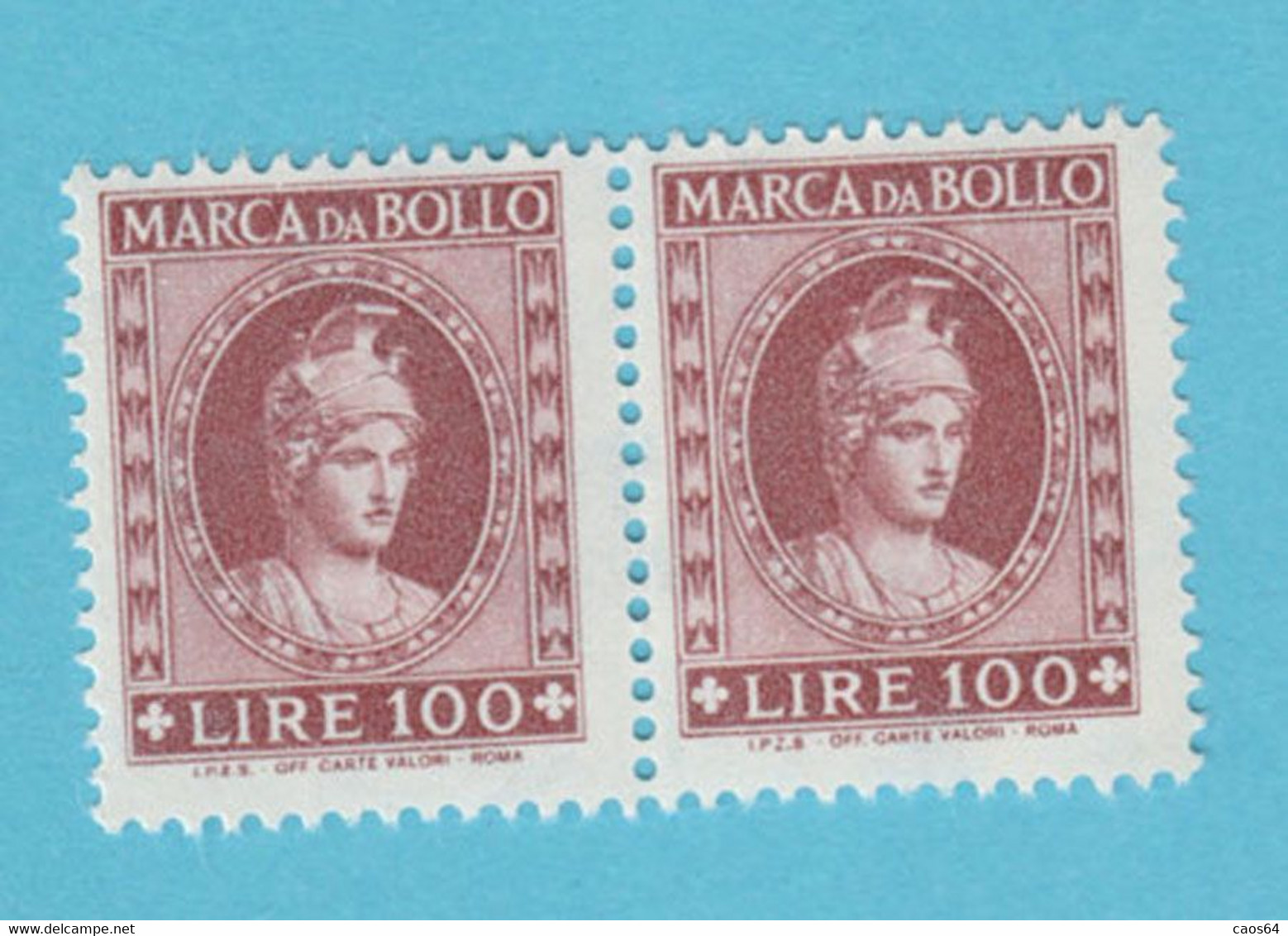 ITALIA Reveneu Fiscali Marca Bollo Tax  Lire 100   -  MNH - Steuermarken