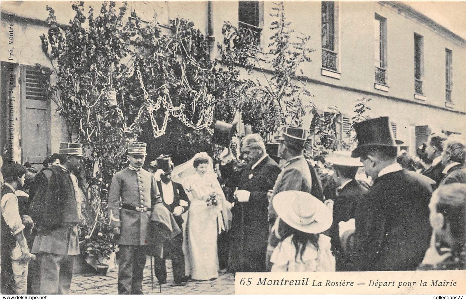 93-MONTREUIL-SOUS-BOIS-LA ROSIERE- DEPART POUR LA MAIRIE - Montreuil