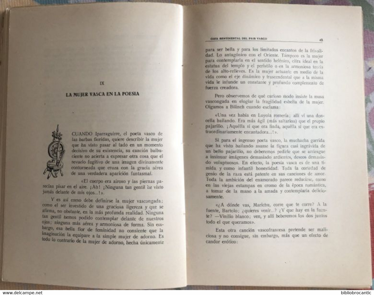 *GUIA SENTIMENTAL DEL PAIS VASCO* Por José Maria SALAVERRIA (Monografia N°14) - Literatura