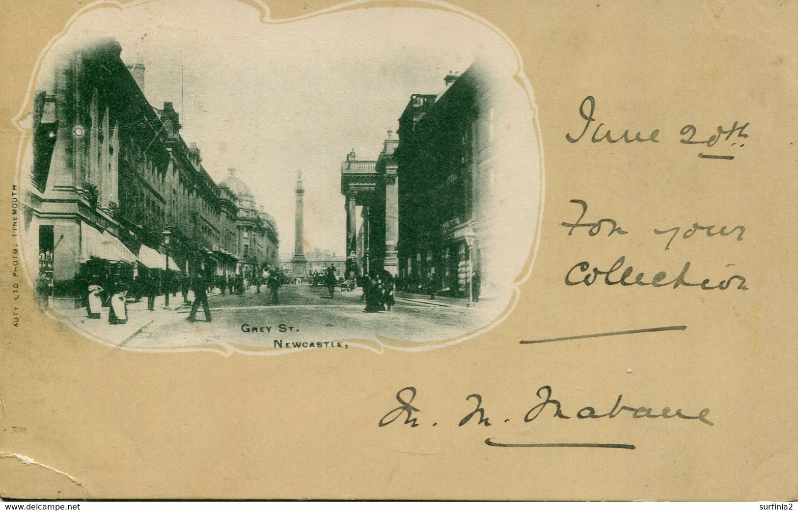 TYNE And WEAR - NEWCASTLE - GREY STREET - 1903 UNDIVIDED BACK T465 - Newcastle-upon-Tyne