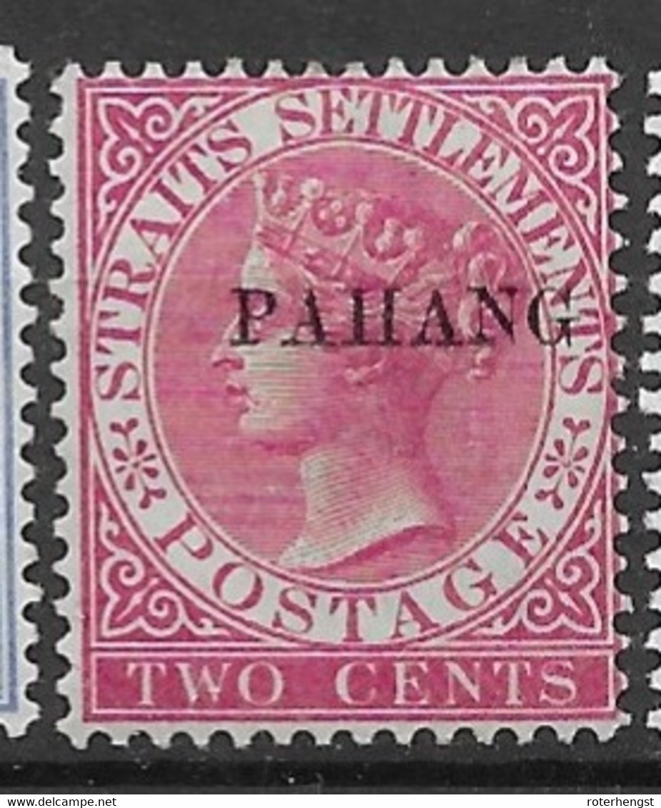 Malaysia Pahang Mh* 140 Euros 1889 Rare Michel Type IV - Pahang