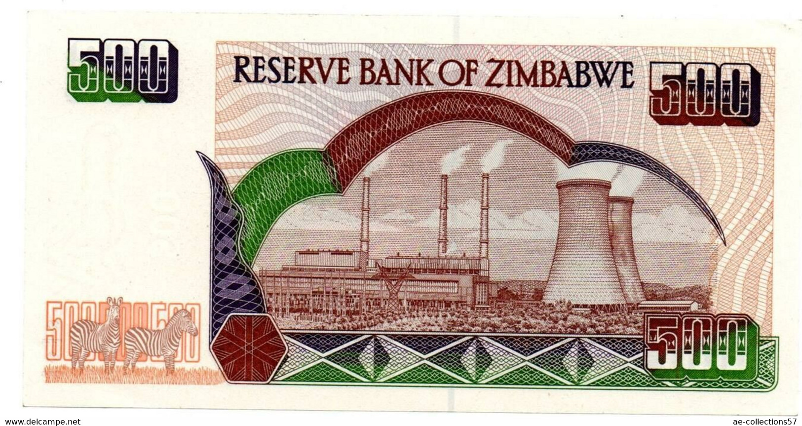 Zimbabwe 500 Dollars 2001 UNC - Zimbabwe