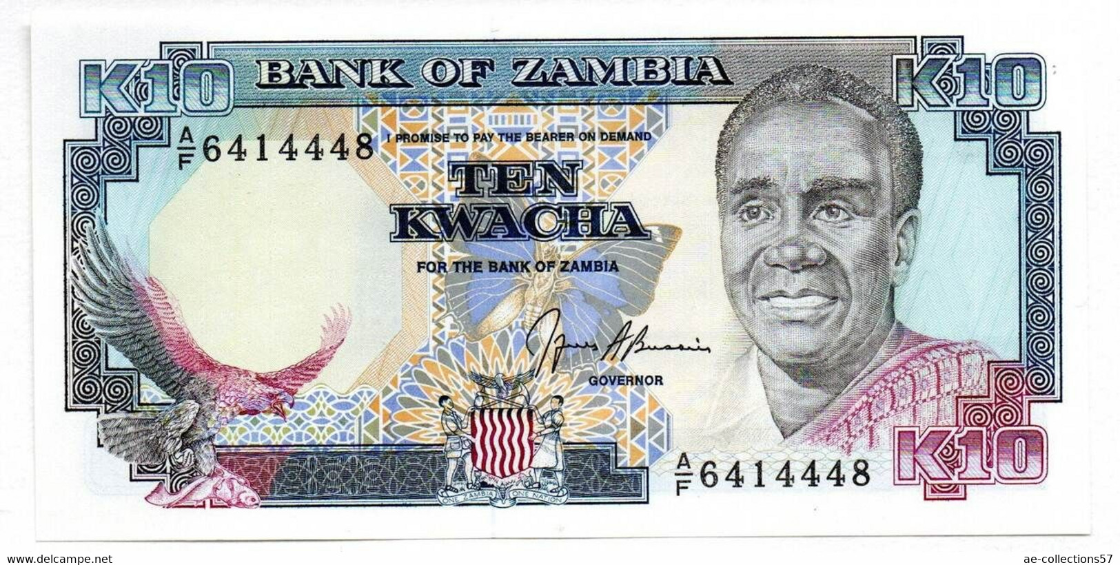 Zambie 10 Kwacha UNC - Sambia