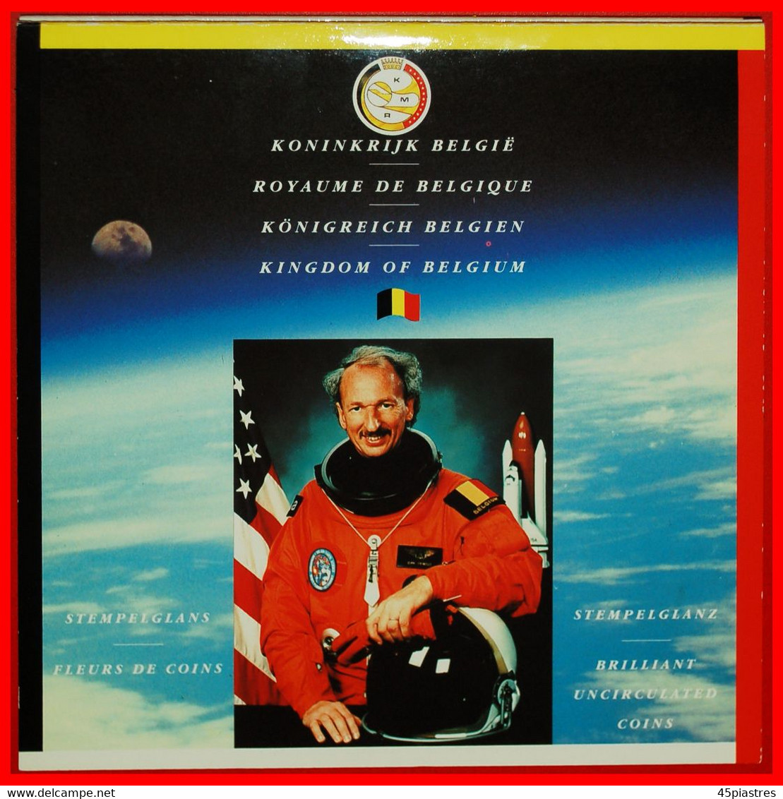 * ASTRONAUT VISCOUNT FRIMOUT USA: BELGIUM ★ MINT SET 1992 10 COINS WITH MEDAL! RARE! LOW START ★ NO RESERVE! - Sammlungen