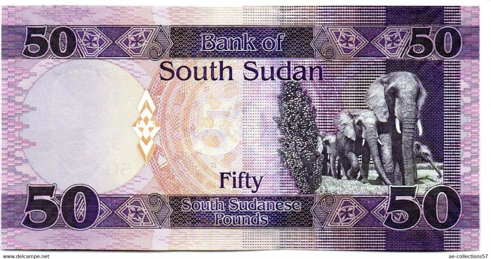 South Soudan 50 Pounds 2017 SPL - Sudan Del Sud