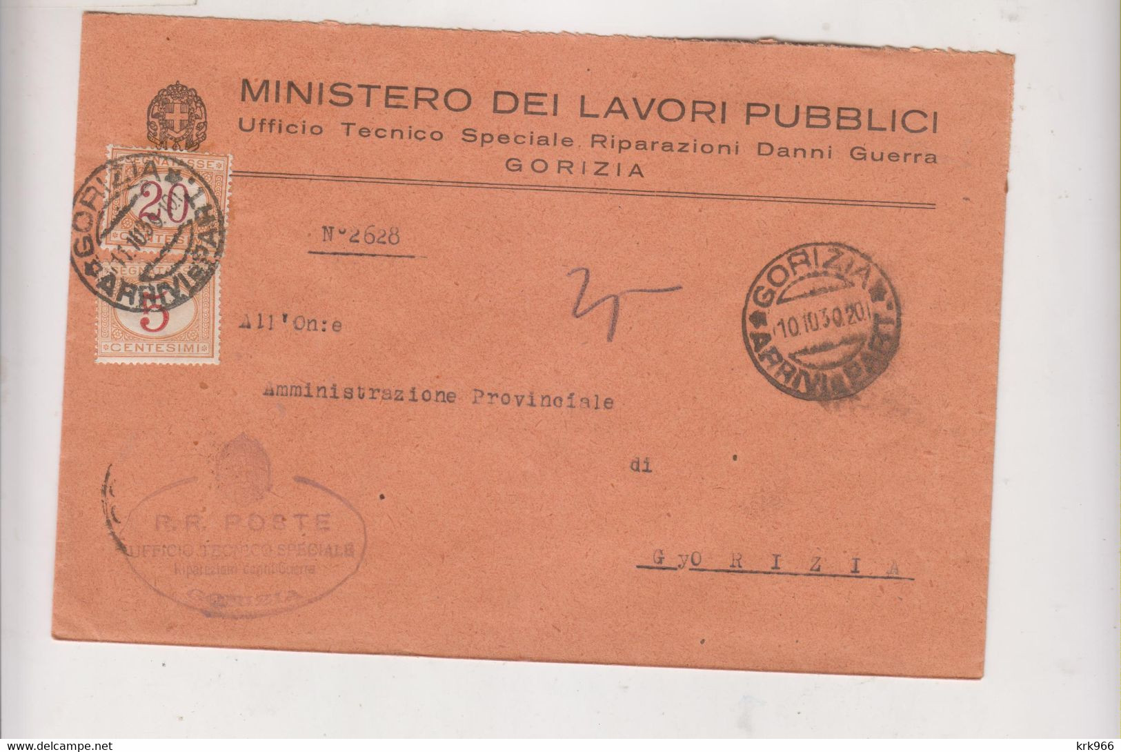 ITALY 1929  GORIZIA Nice Cover To Gorizia Postage Due - Segnatasse